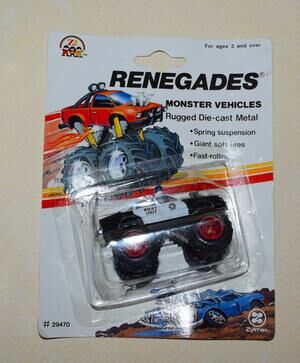 1986 Zee Toys Renegades Monster Truck Police Swat Unit New in (poor) package
